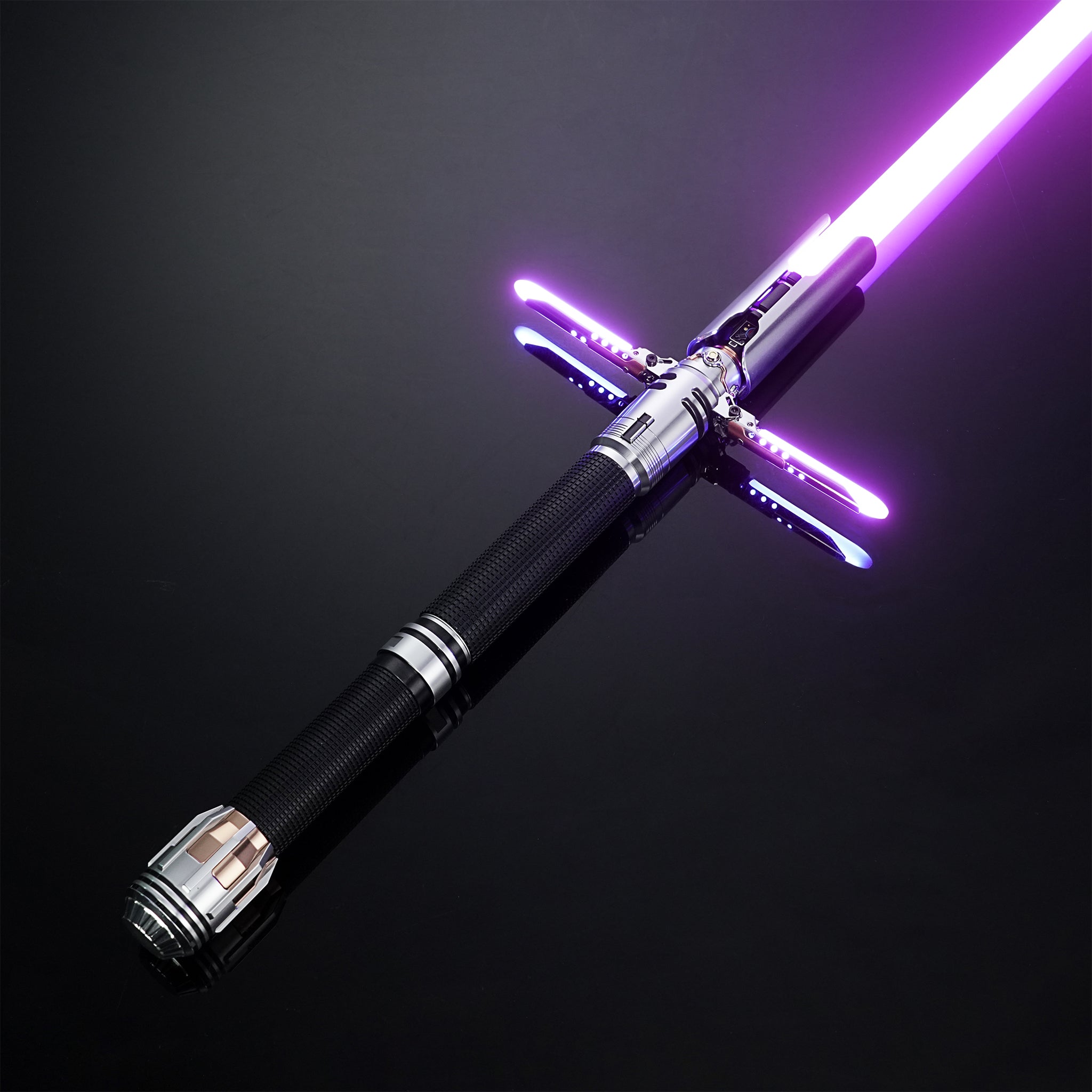 Elite Cal Kestis Crossguard Saber with Purple Blade Effect