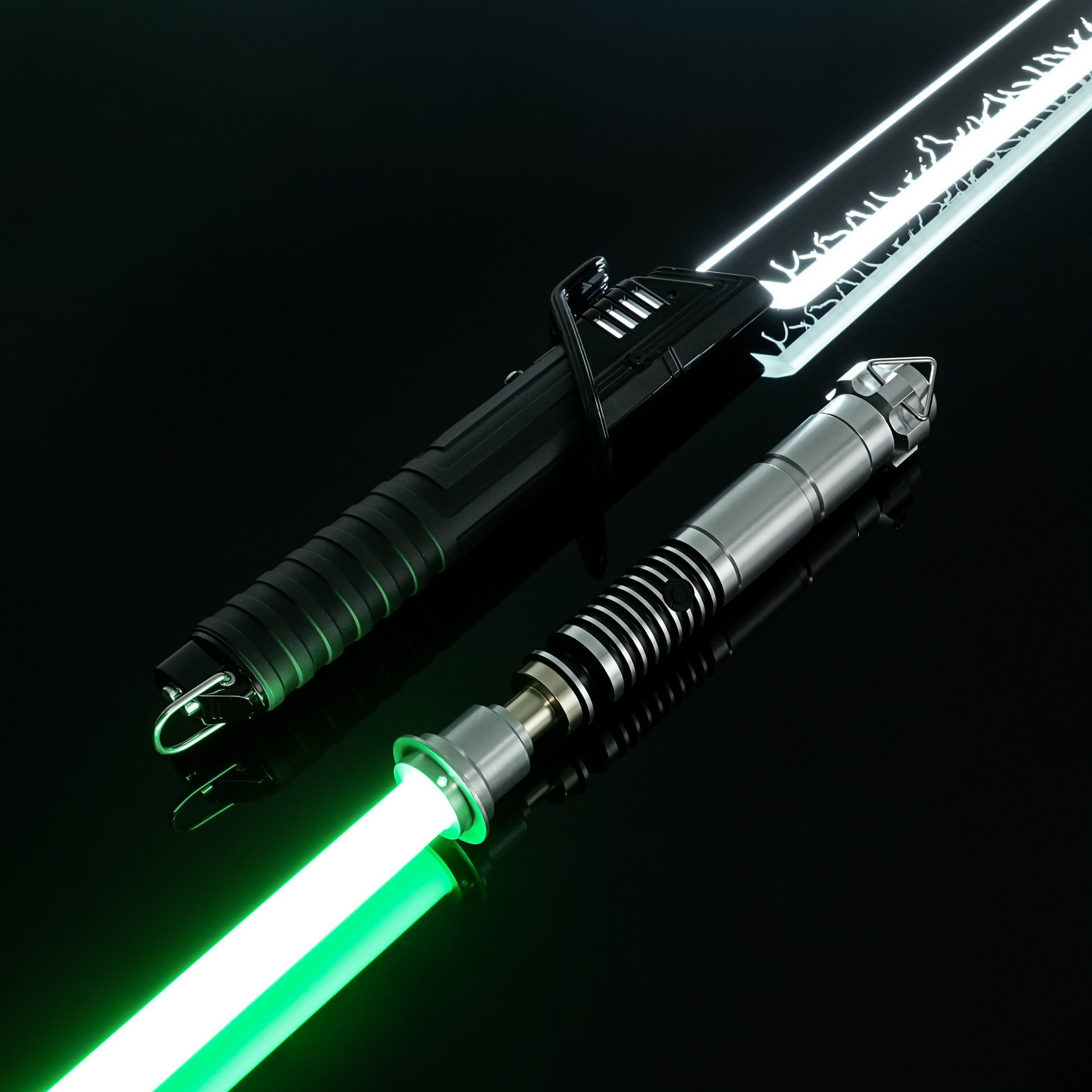 Mandalorian Darksaber and Luke Skywalker pixel lightsaber bundle