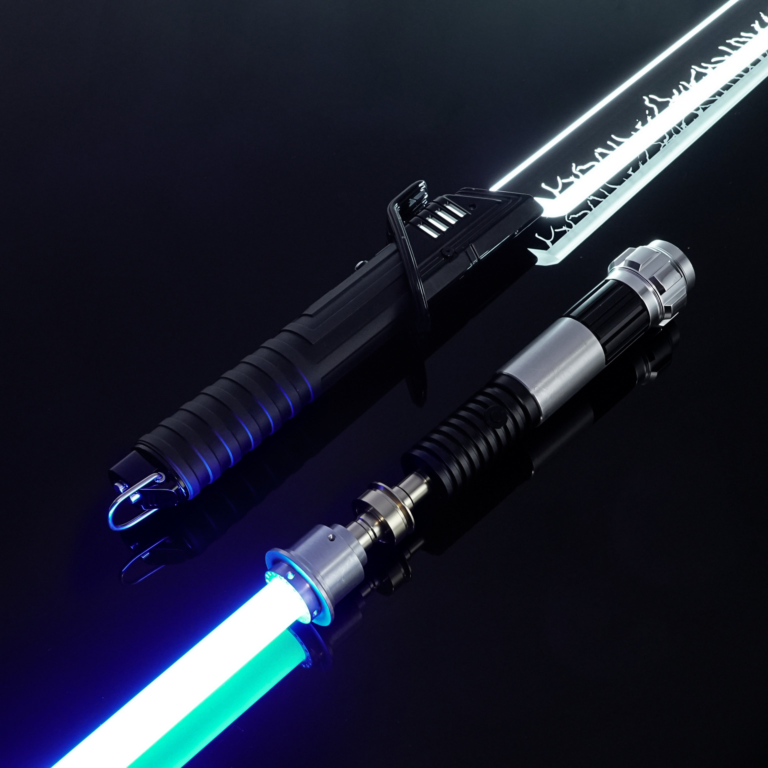 Mandalorian Darksaber and Obi-Wan Kenob lightsaber bundle