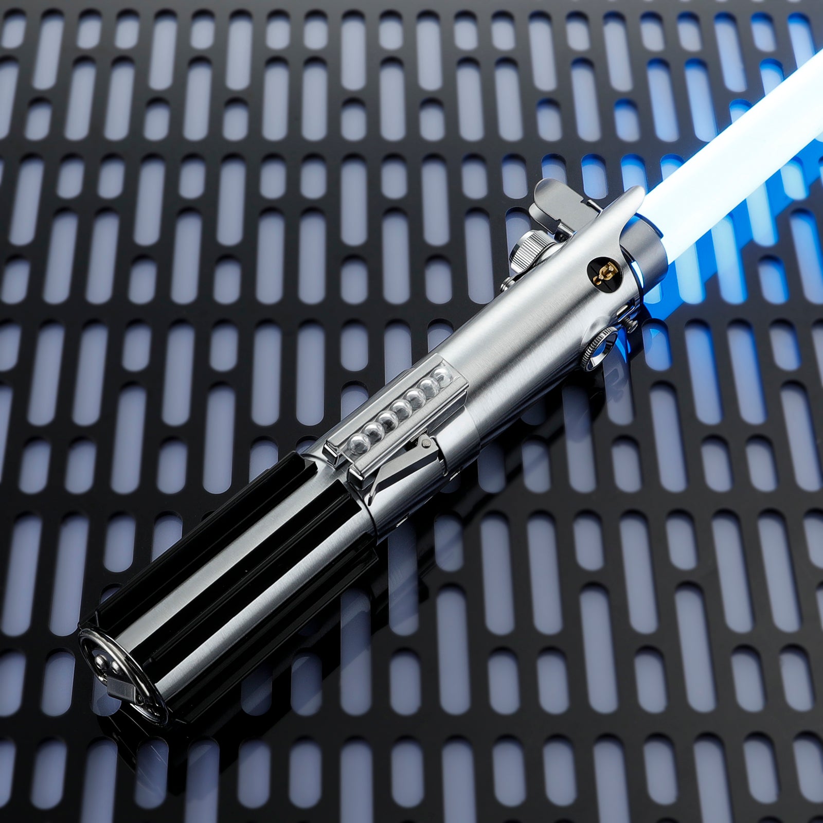 Close-up_of_Lightsaber_Graflex_Saber_authentic_metal_hilt_with_engraved_details_and_RGB_control_panel