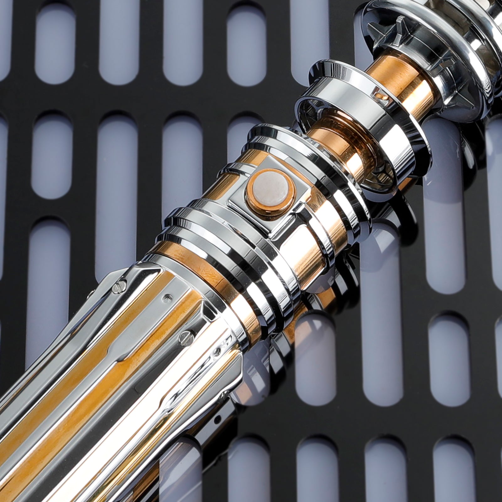 Polished Metal Pommel of Leia Organa Lightsaber Replica