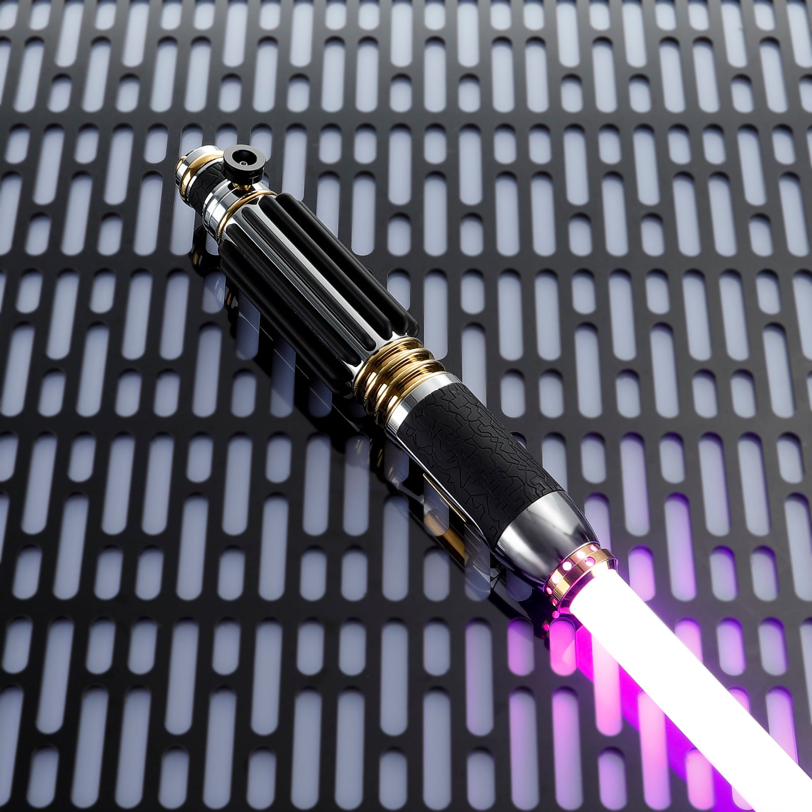 LIGHTSABER® Mace Windu PIXEL blade in combat clash with cinematic sound effects and motion detection
