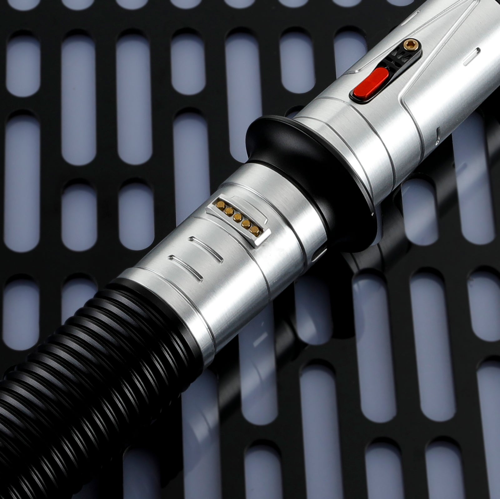 Close-up of Baylan Skoll Lightsaber Power Button Detail