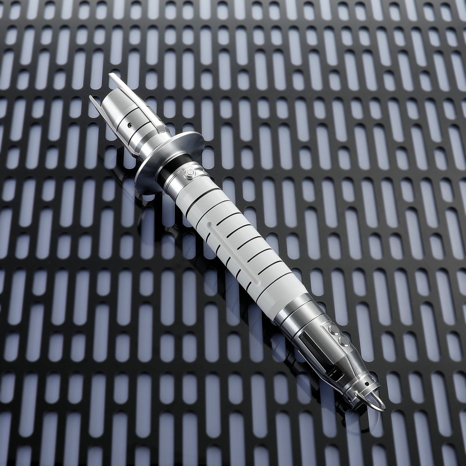 Close-up of Shin Hati Saber Handle Textures for Combat-Ready Dueling Grip