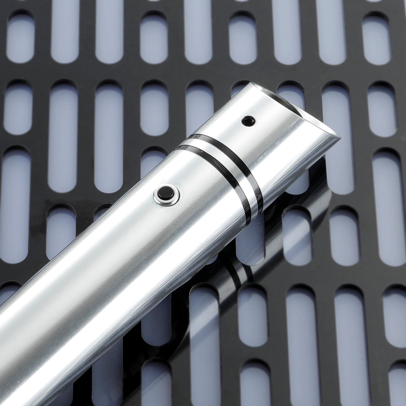 Close-up of Imperial Knight Lightsaber Power Button and Emitter