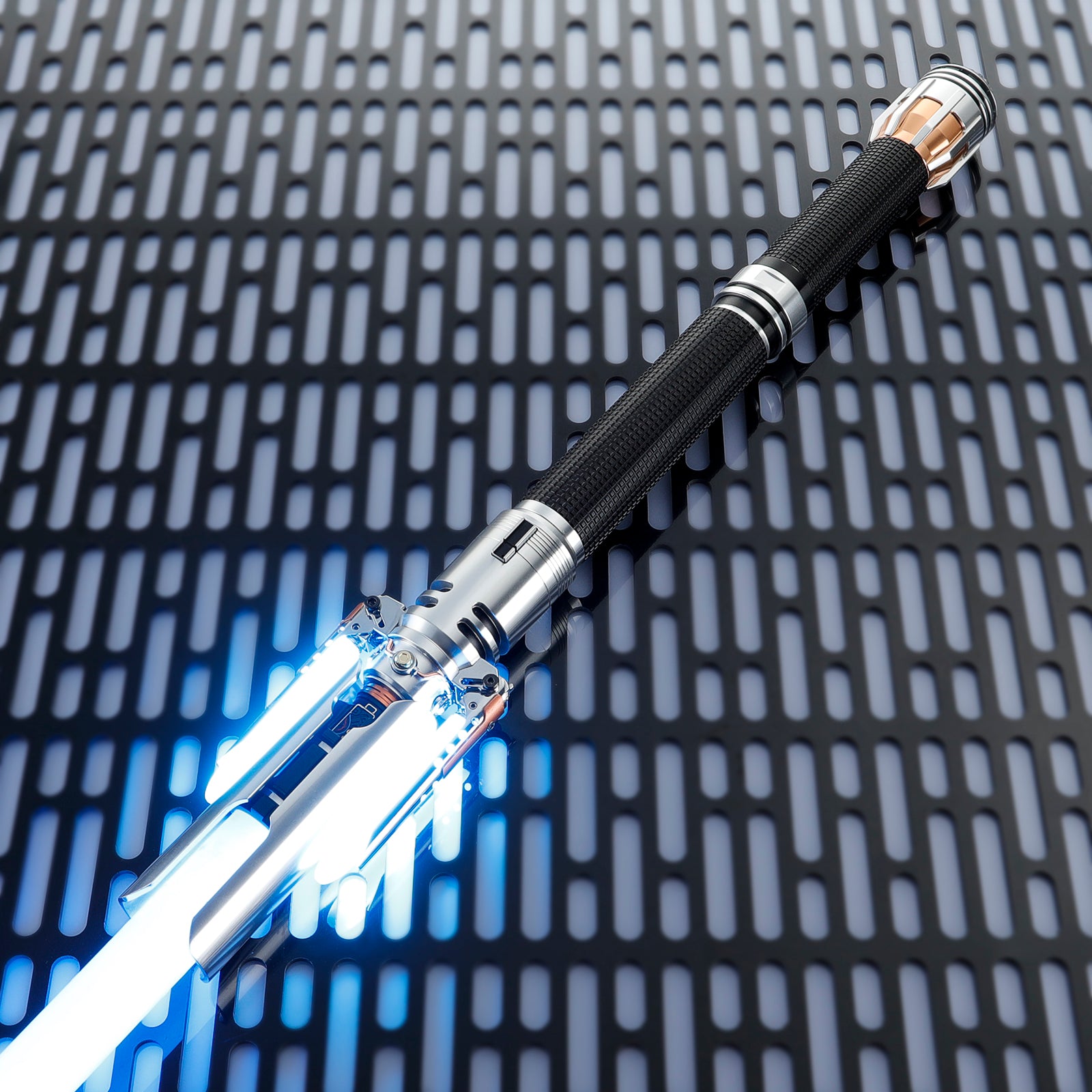 Cal Kestis Neopixel Saber with Dynamic Blue Ignition and Flash on Clash