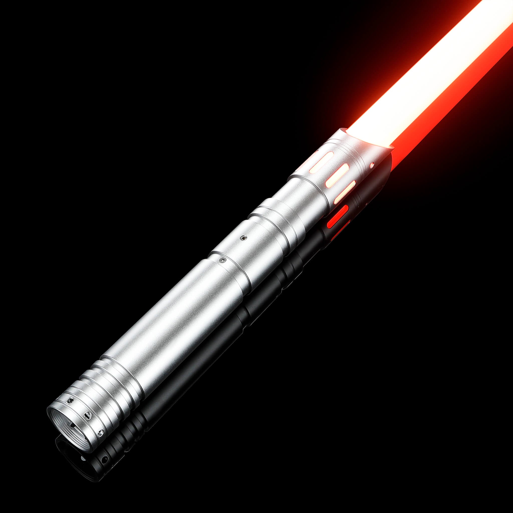 FX combat light saber with premium silver metal hilt