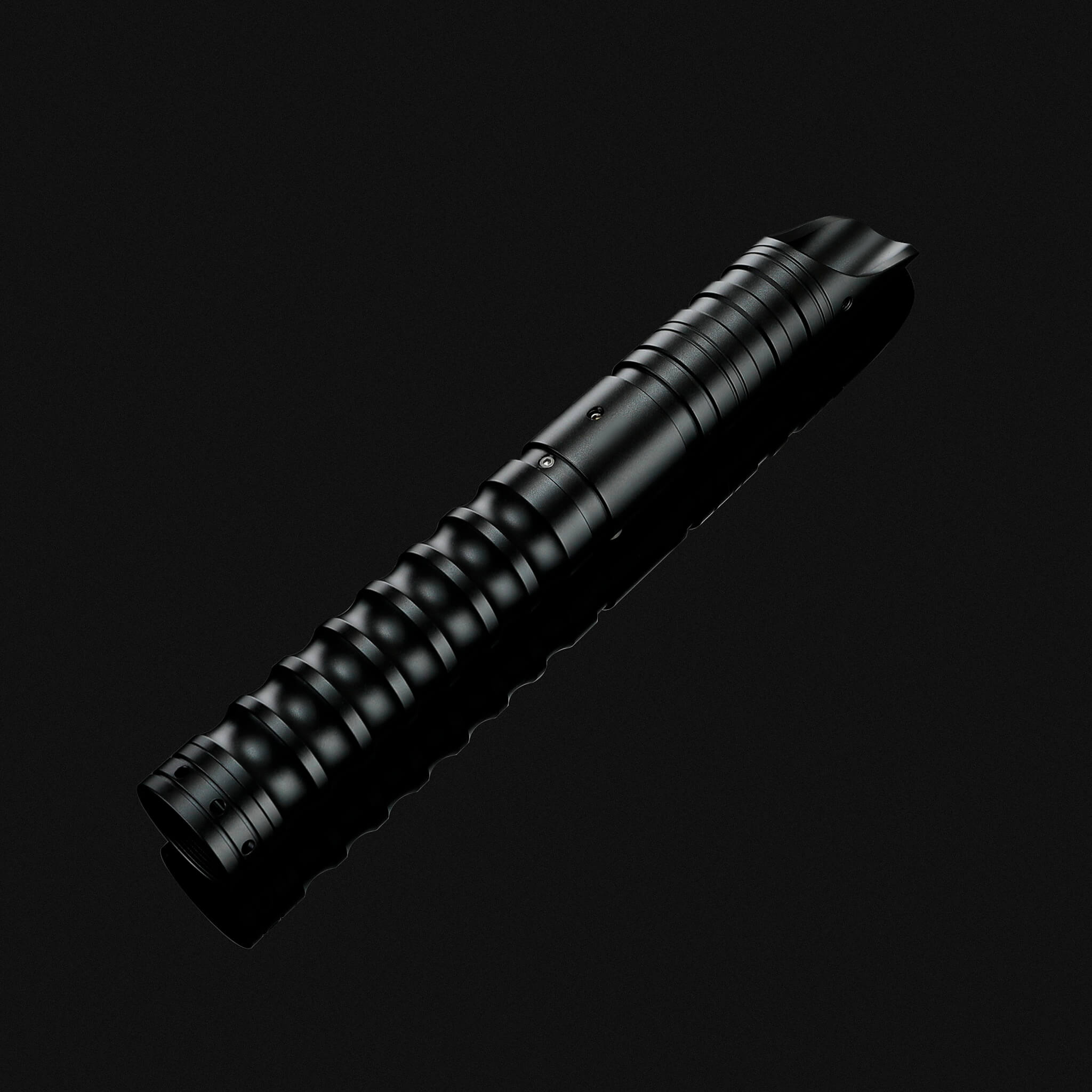 Black metal hilt dueling lightsaber without blade
