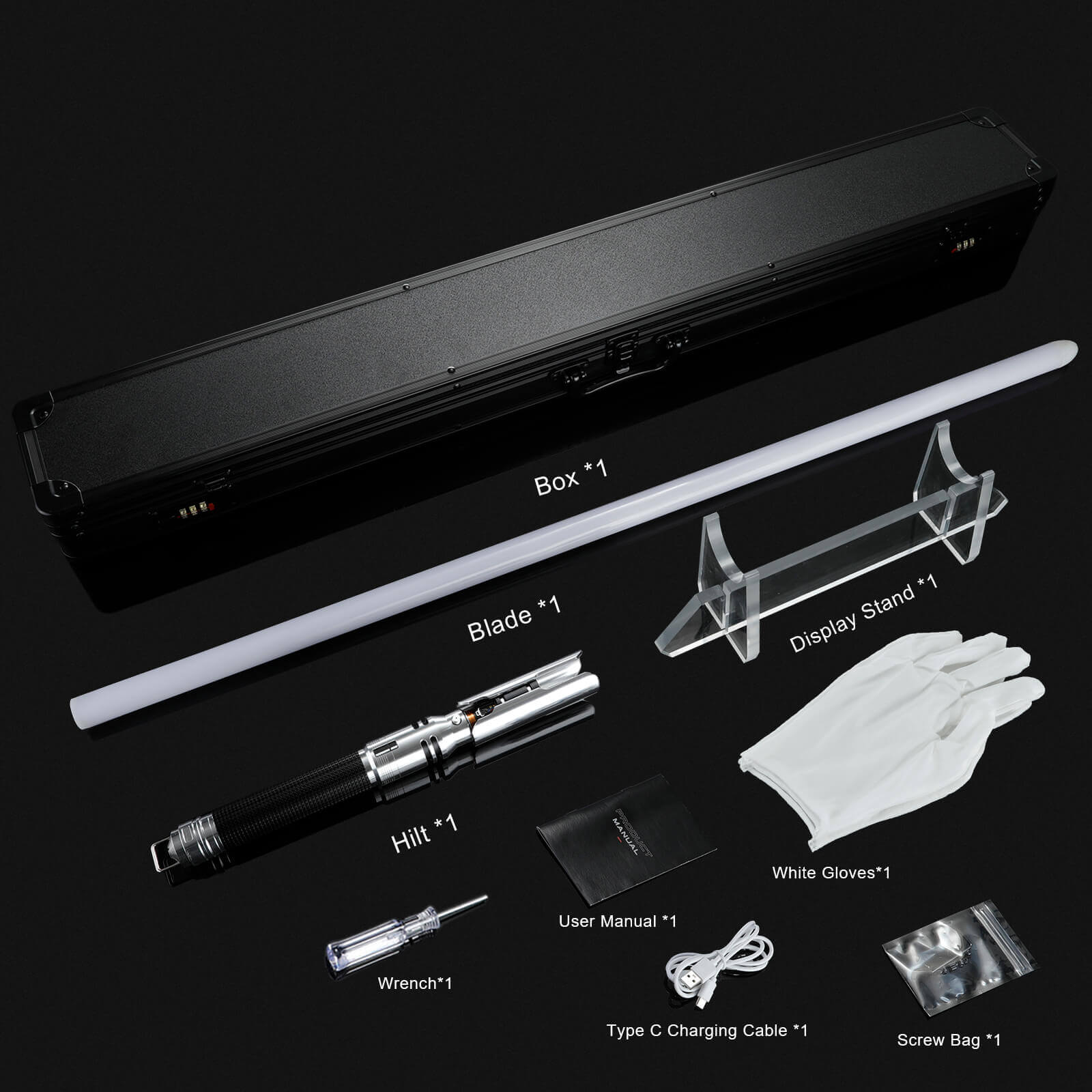 Fallen Cal metal lightsaber package set with accessories