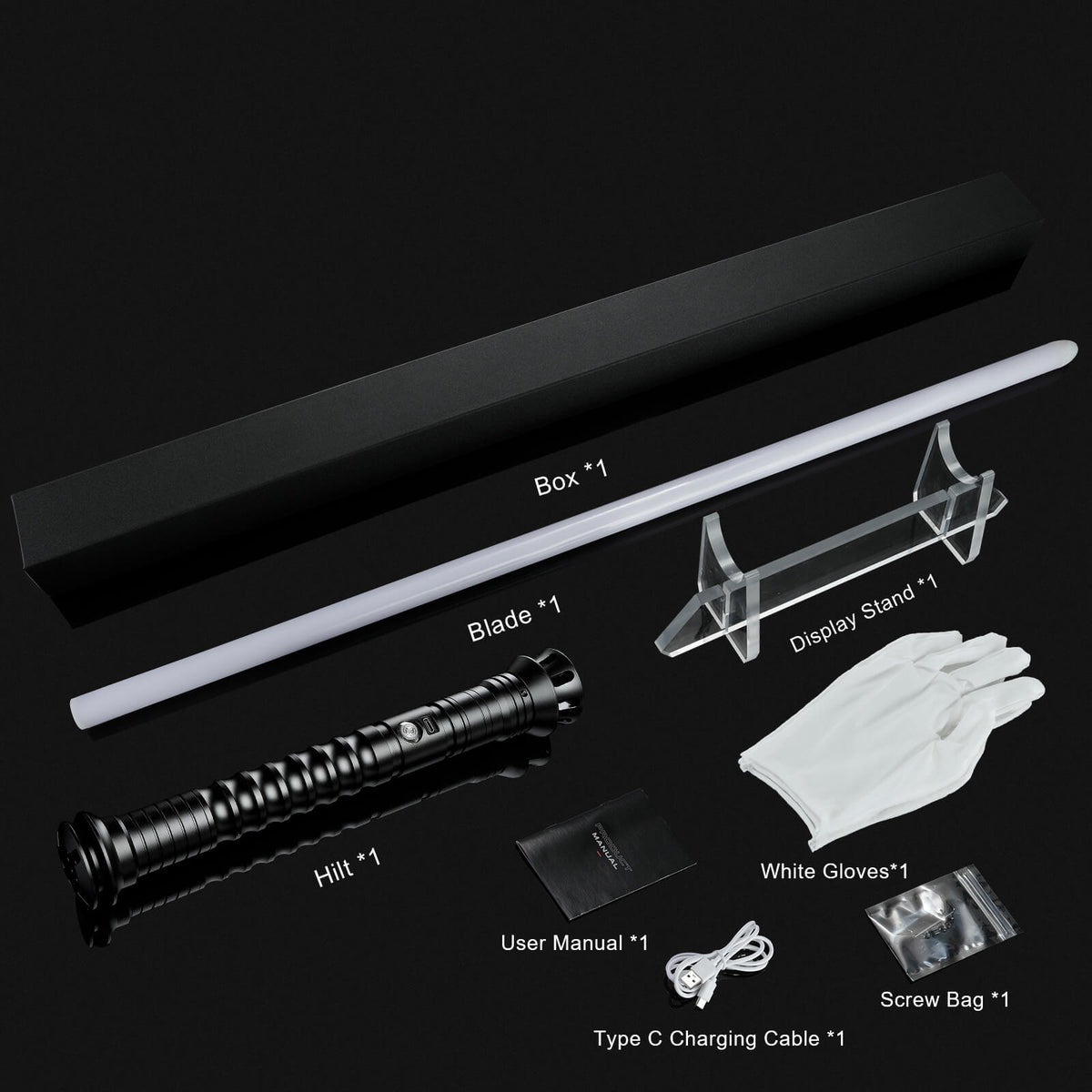 Metal hilt lightsaber package