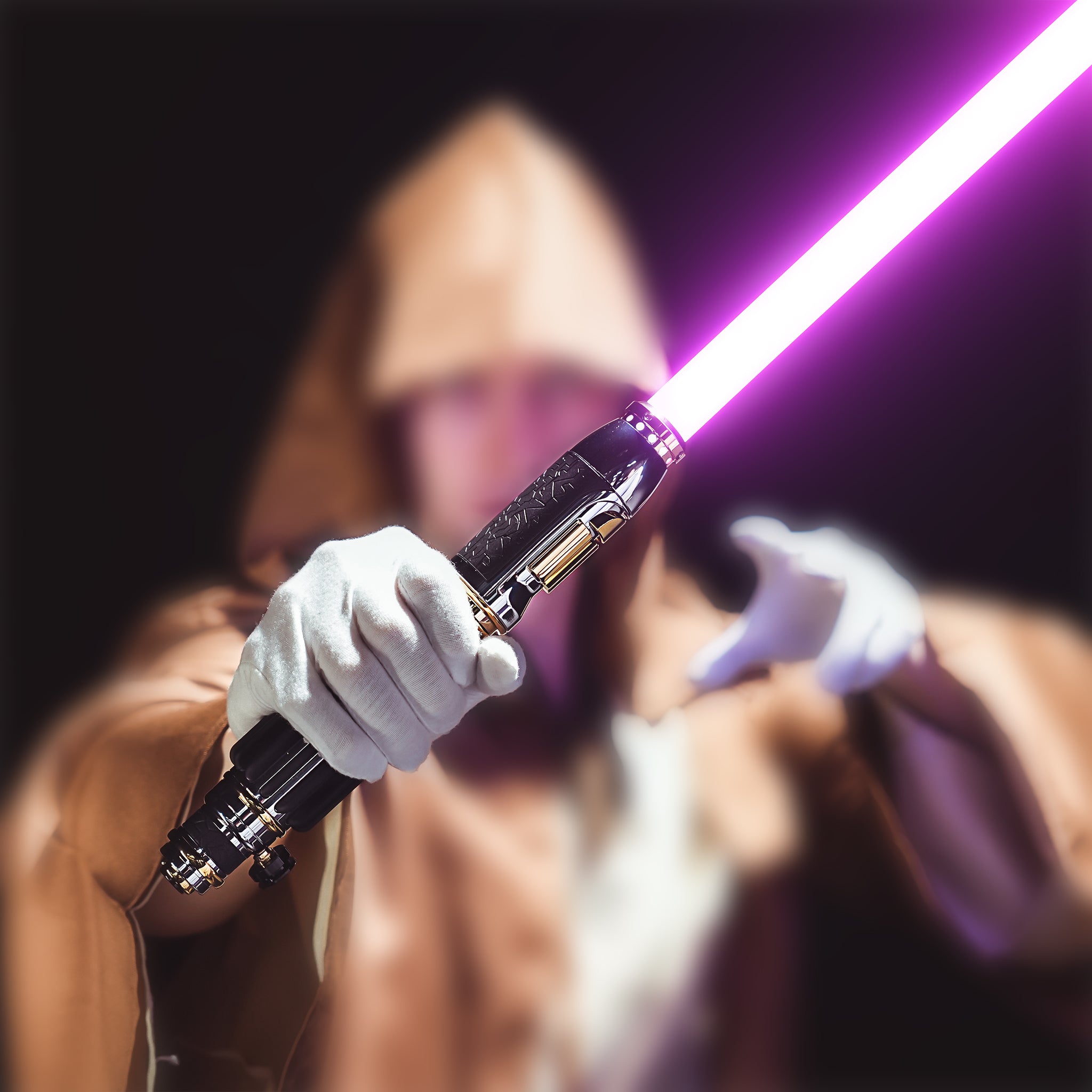 LIGHTSABER® Mace Windu Saber Metal Pixel Hilt Dueling Blades