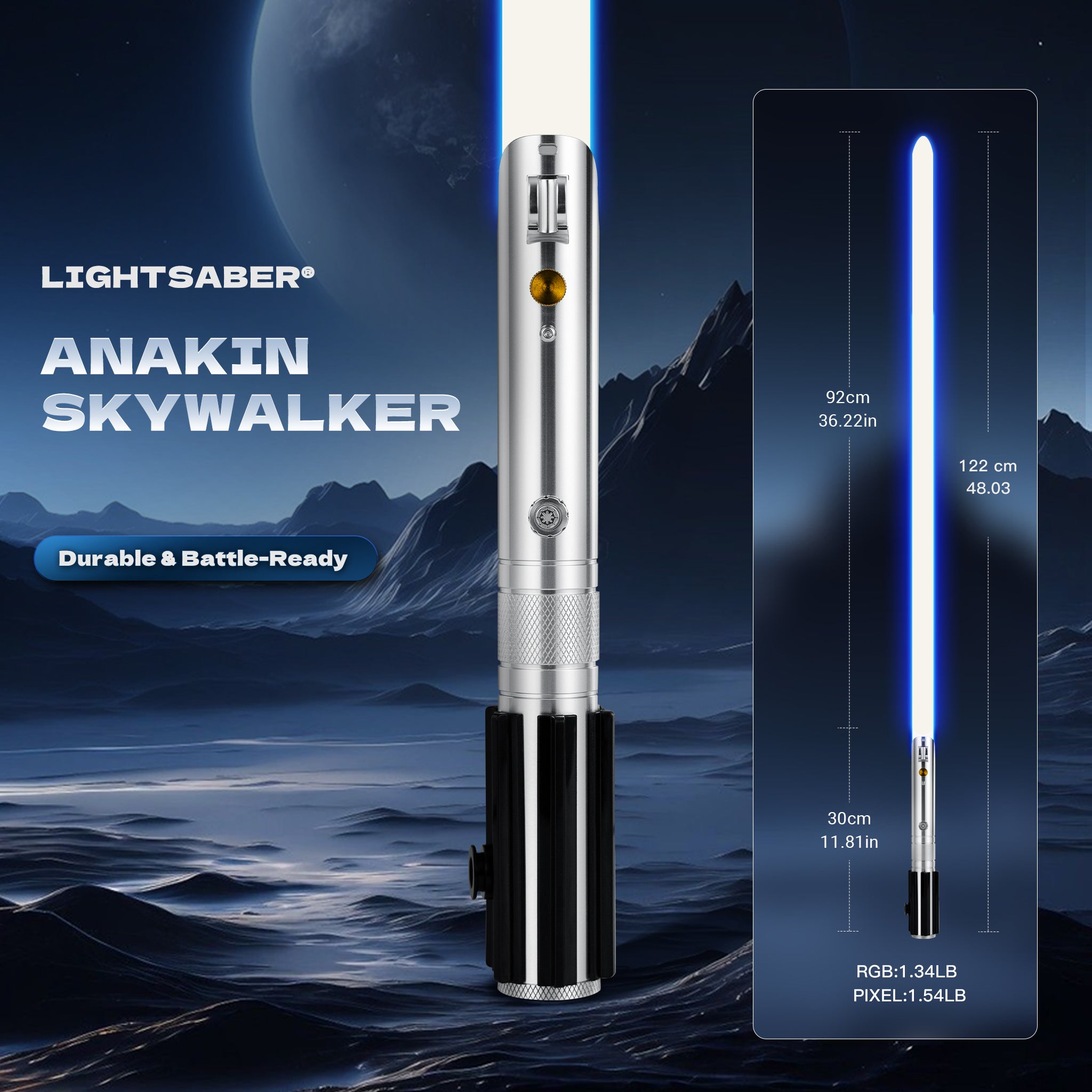 LIGHTSABER® Anakin Skywalker Lightsaber - Christmas gift, battle-ready metal hilt