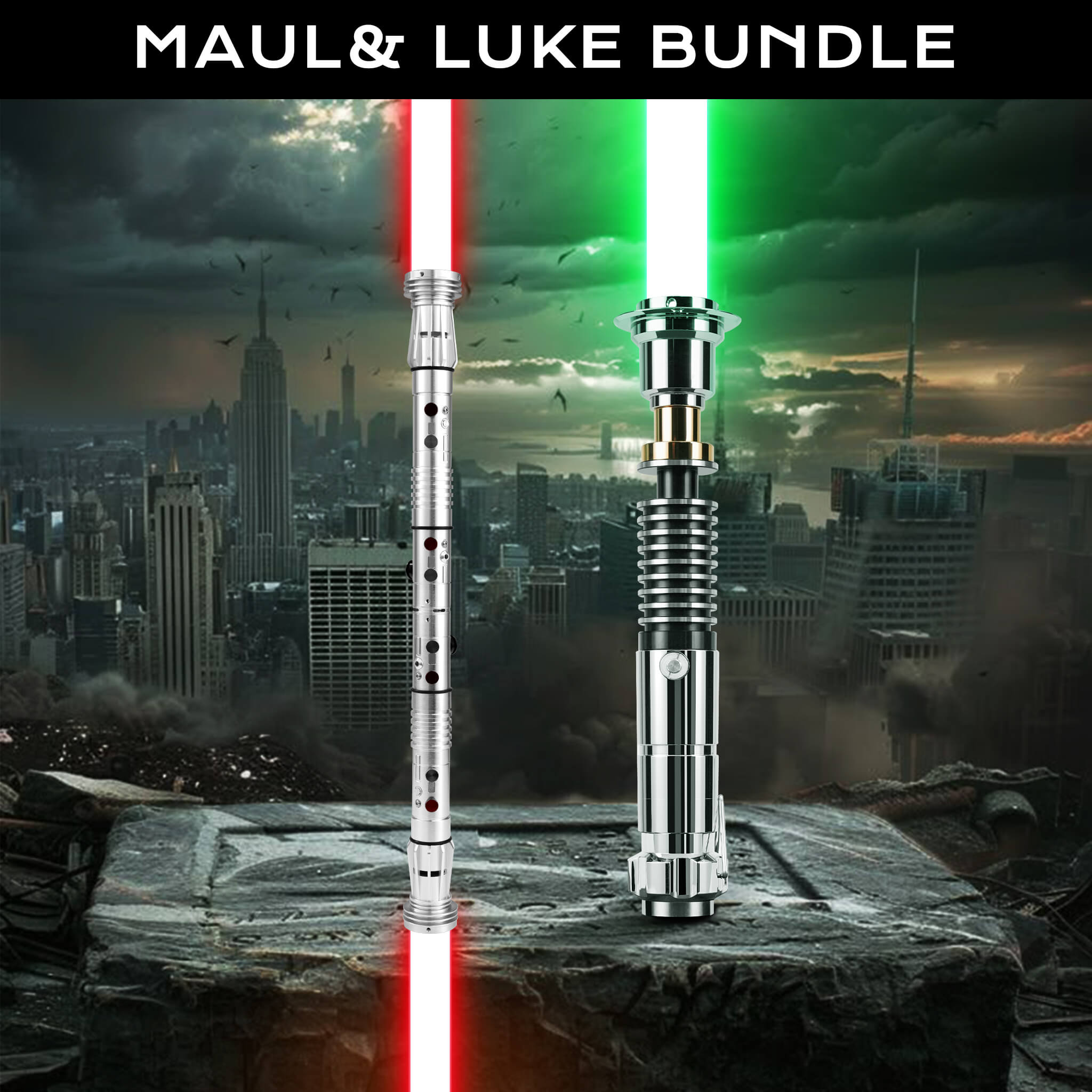 Darth Maul Double-Bladed & Luke Skywalker Legacy Sabers Bundle