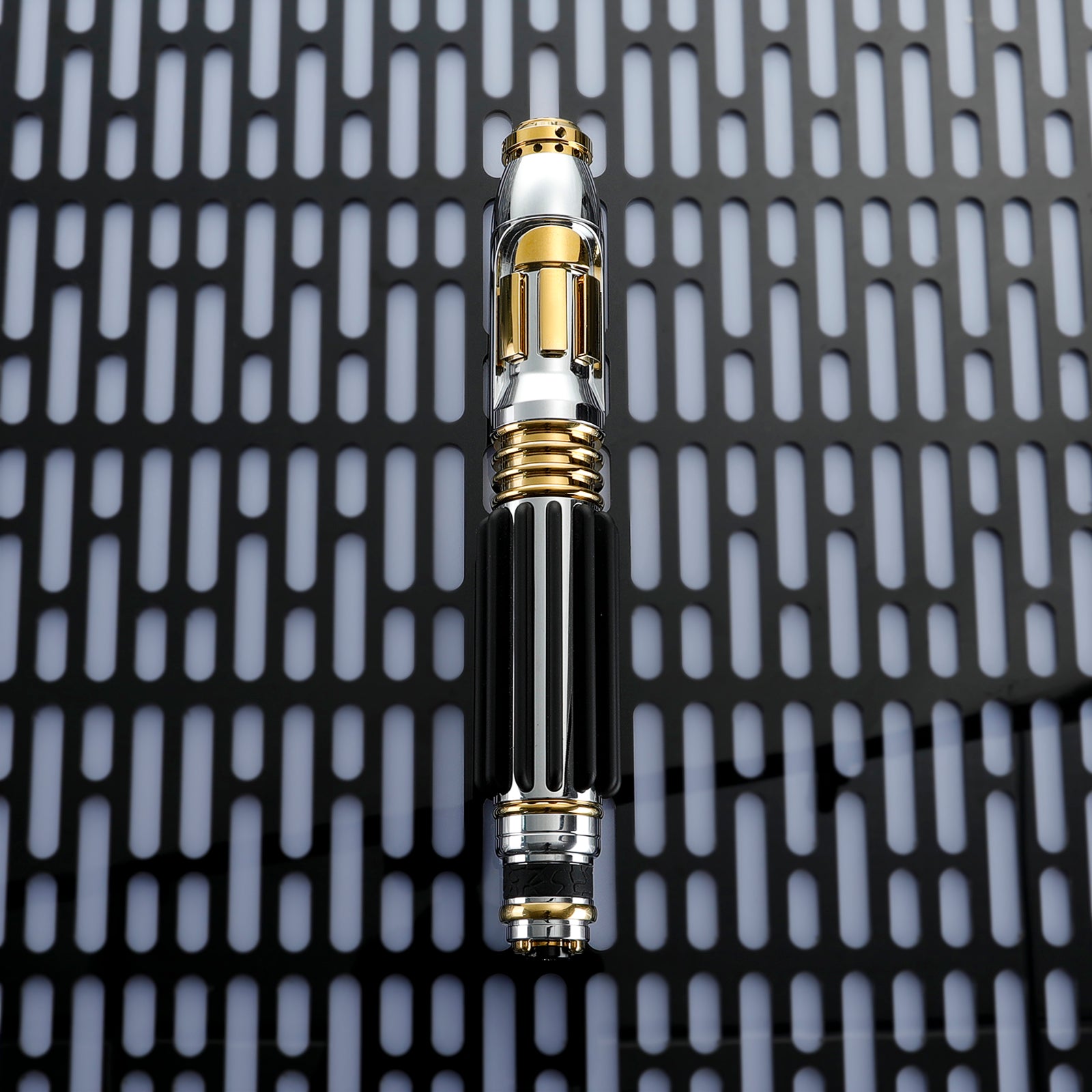 Authentic purple blade lighting of Mace Windu Saber RGB model, screen-accurate to movie design