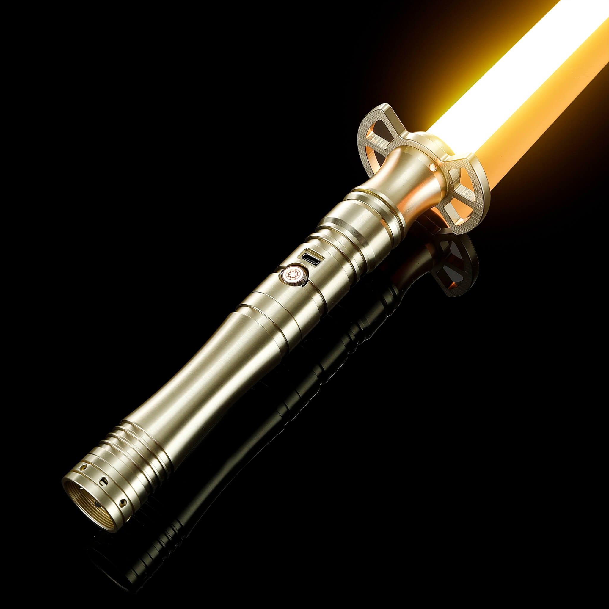 gold aluminum hilt lightsaber