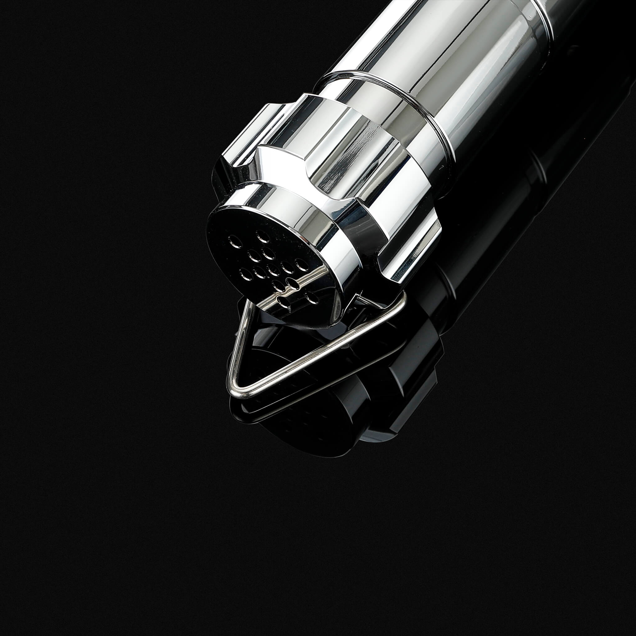 Luke EP6 metal lightsaber hilt pommel and ring
