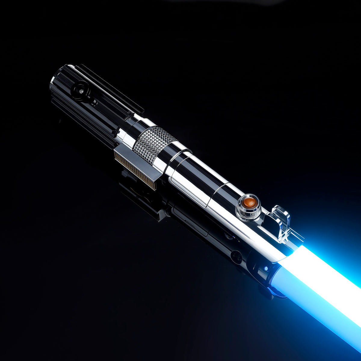 Ani EP3 Xenopixel saber with bright blue blade in dark background