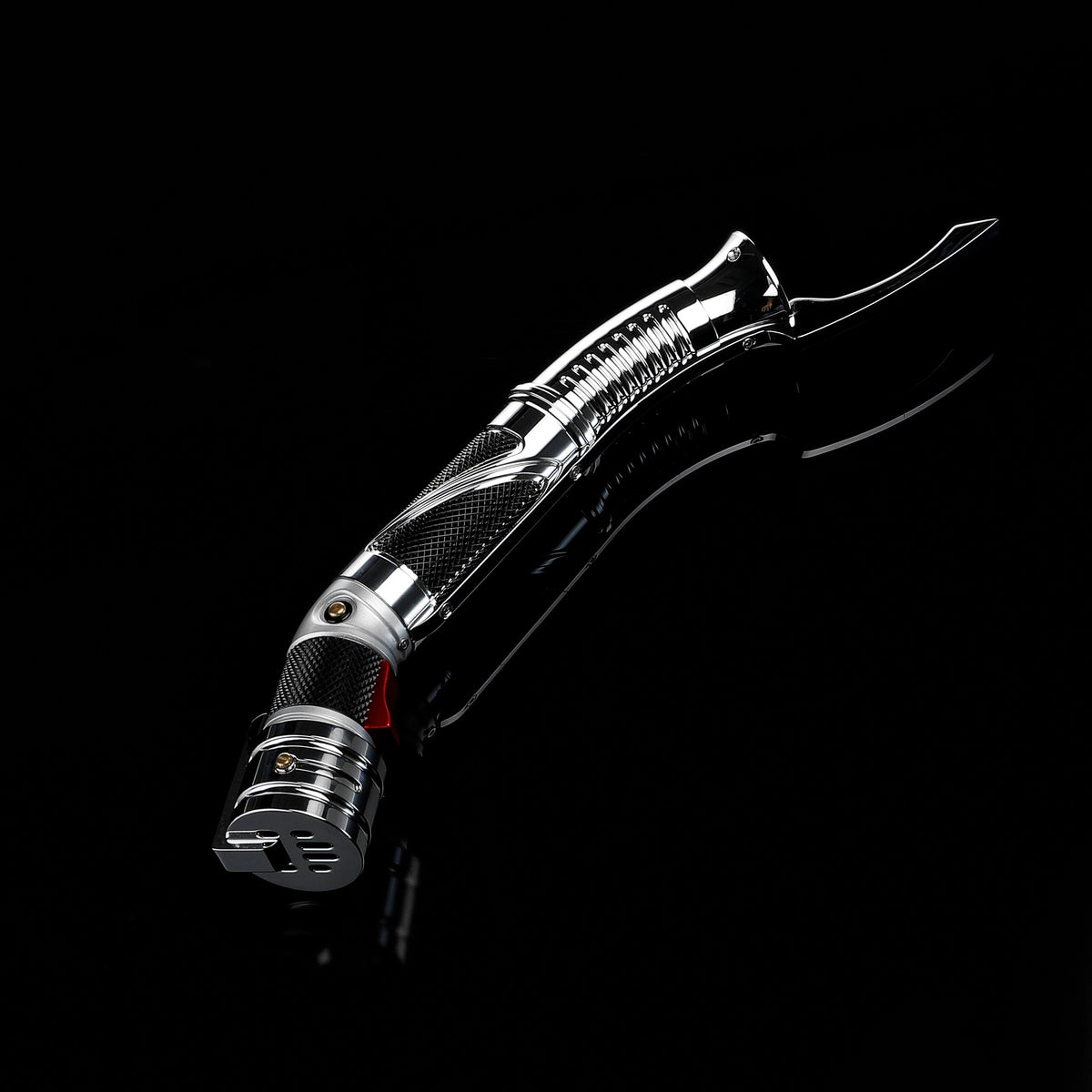 Dooku curved chrome metal lightsaber hilt without blade