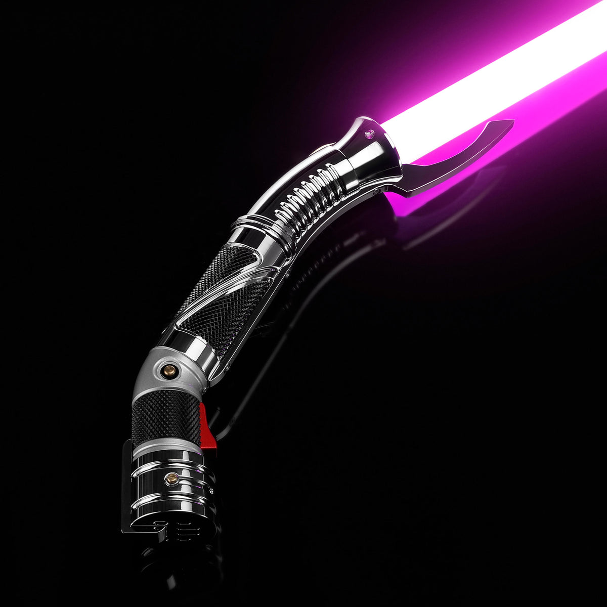 Dooku curved metal saber with illuminated purple LED blade