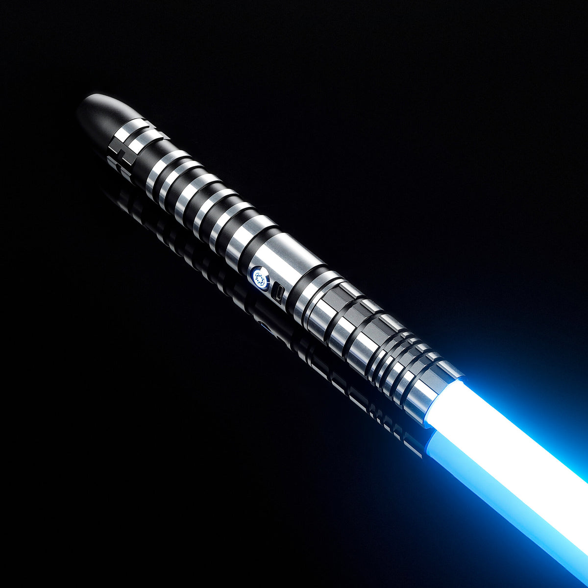 Customizable dueling lightsaber with bright blue blade