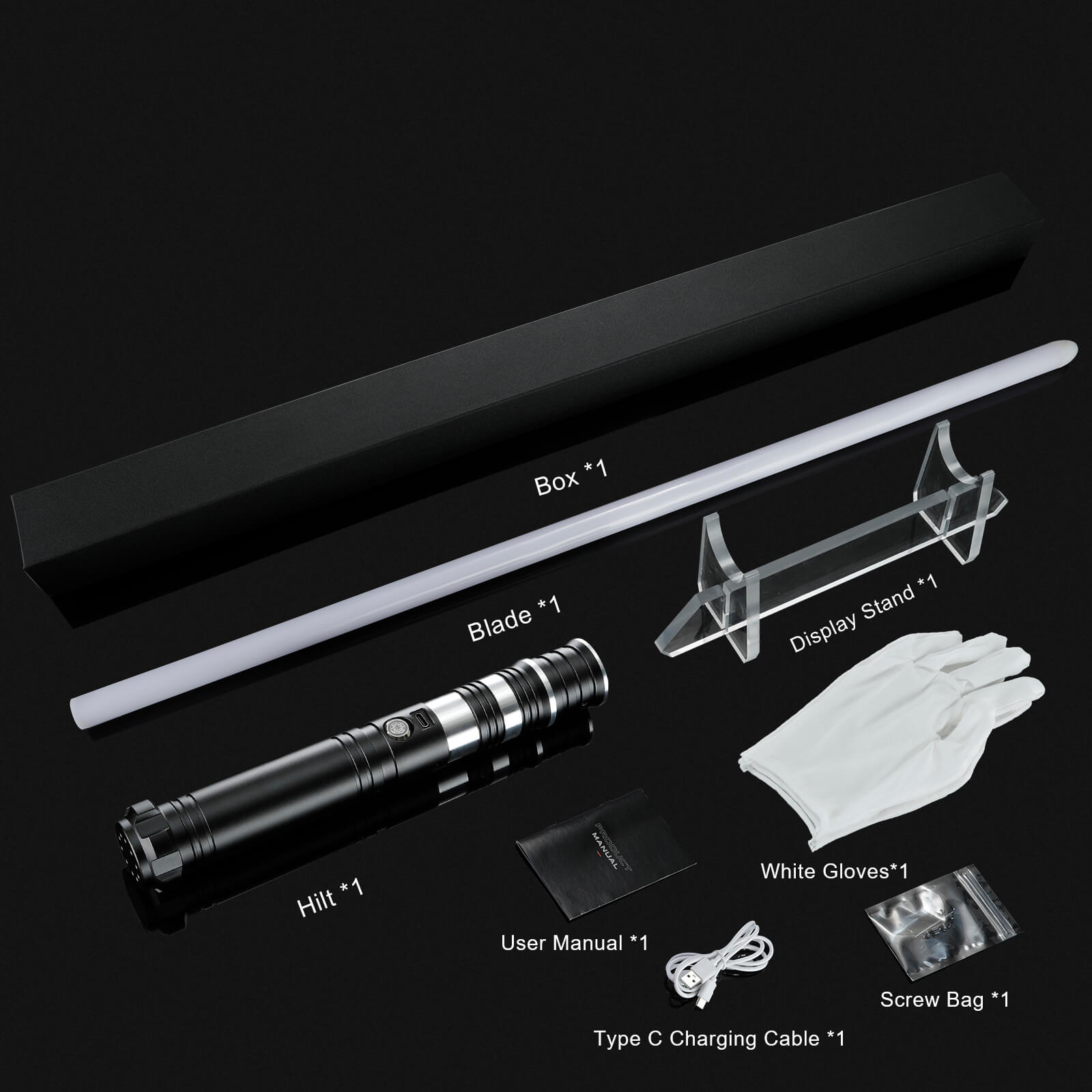 Complete premium combat light saber bundle kit