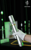 Close-up look at the minimalist refined metal design of Vernestra Rwoh lightsaber