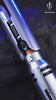 Video showing the Fallen Cal inspired metal lightsaber with glowing LED blade, infinite color changing, and aluminum hilt details.